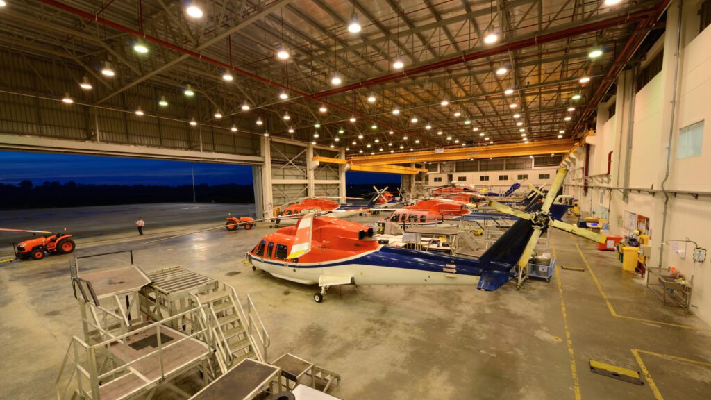 aircrafts inside the warehouse